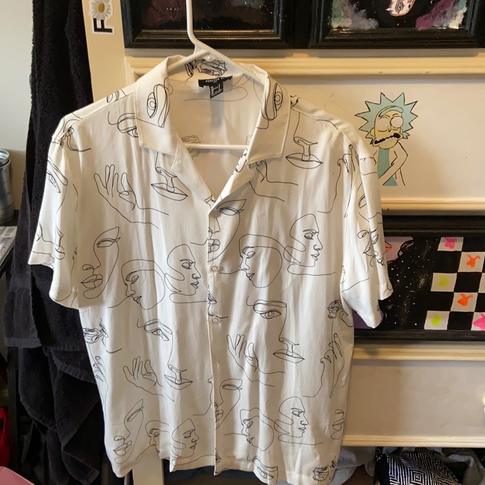 White and Black shirt from Forever 21, Size small
